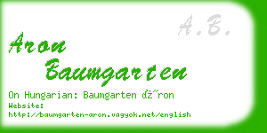 aron baumgarten business card